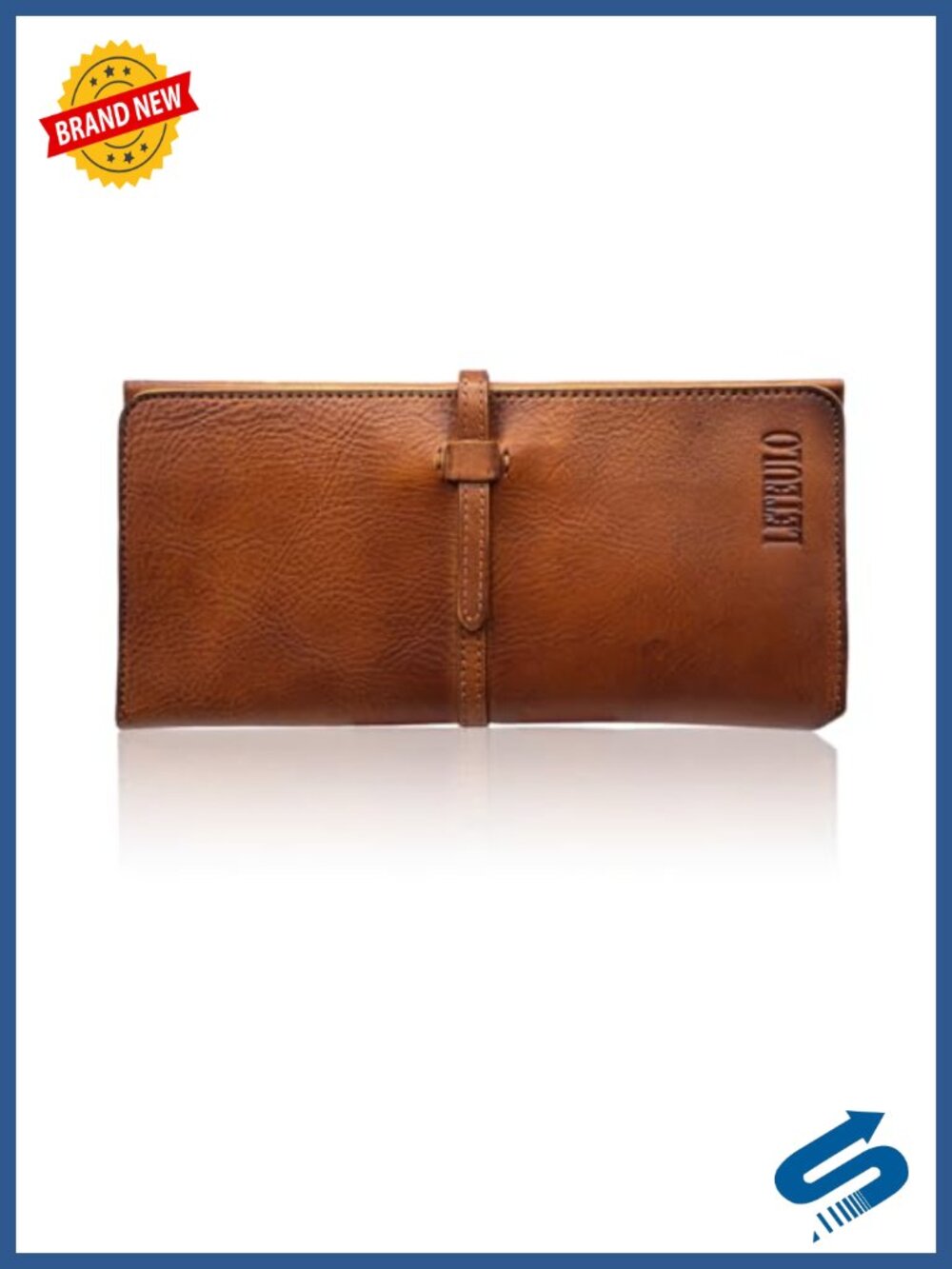 Genuine Leather Bi-Fold Slim Wallet for Women with Coin Pocket and 9 Card Slots